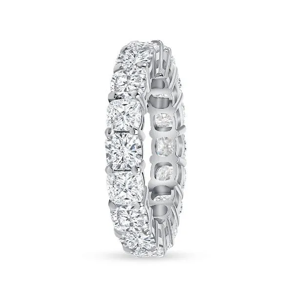 18K White Gold Diamond Cushion Cut Eternity Band