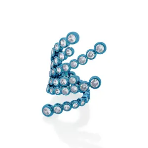 Aqua Blue Wrap Cocktail Ring