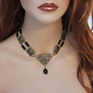 Black Onyx Victorian Necklace