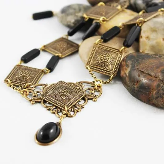 Black Onyx Victorian Necklace
