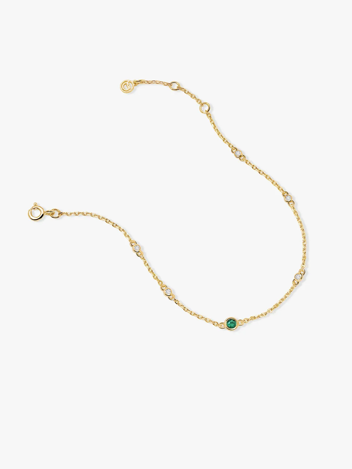 Emerald & Sapphire Station Bracelet