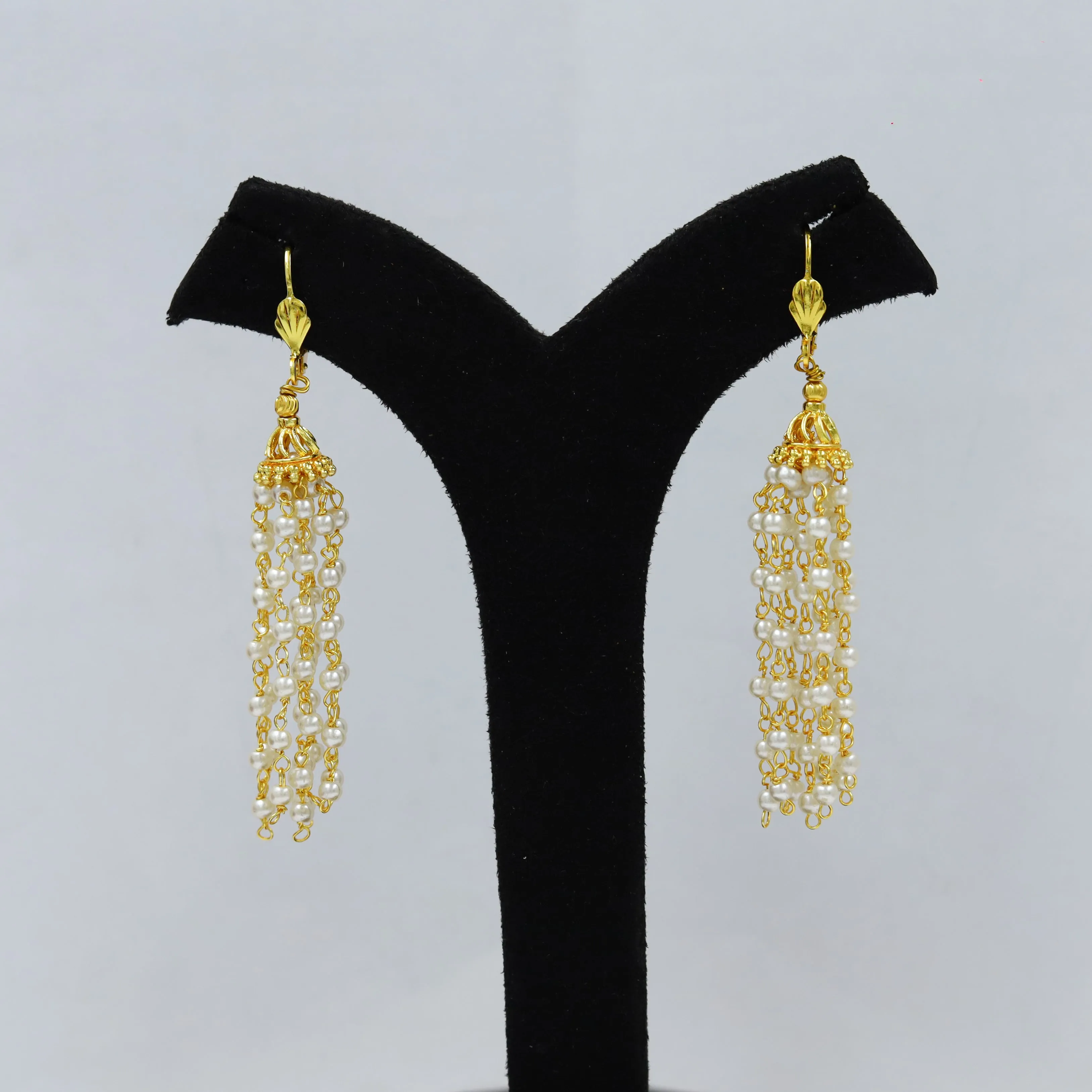 Gold Plated Pearl Necklace Set 13457-21