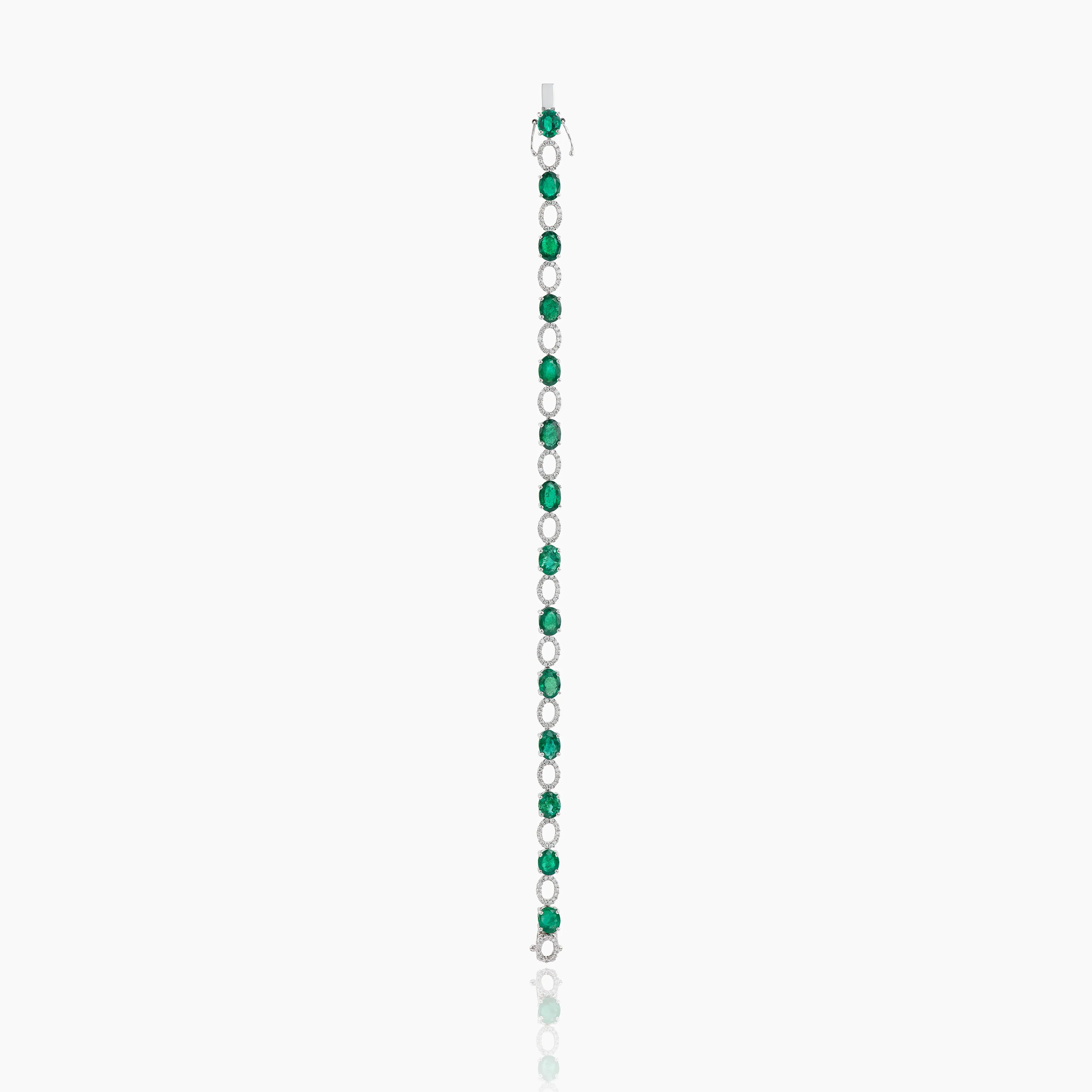 Halo Diamond & Emerald Bracelet