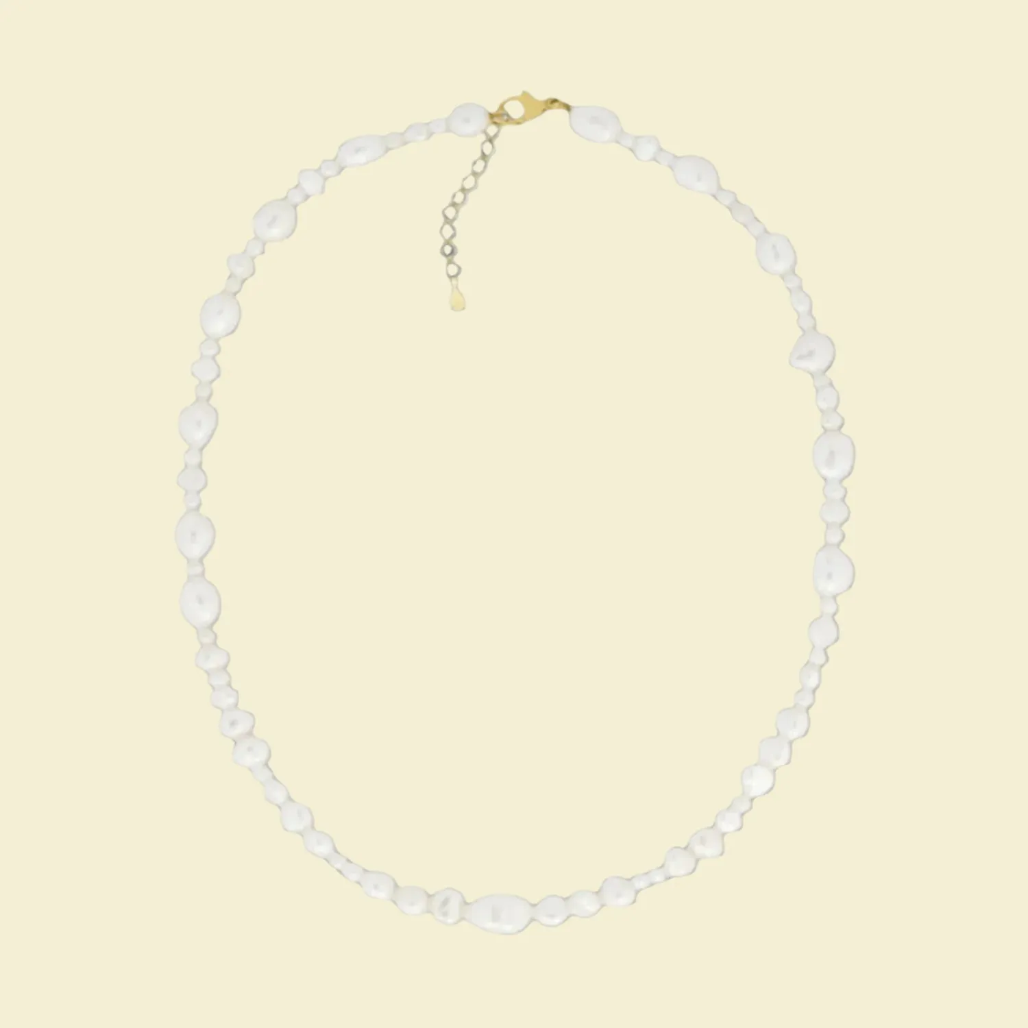 Irregular Round Pearl Necklace