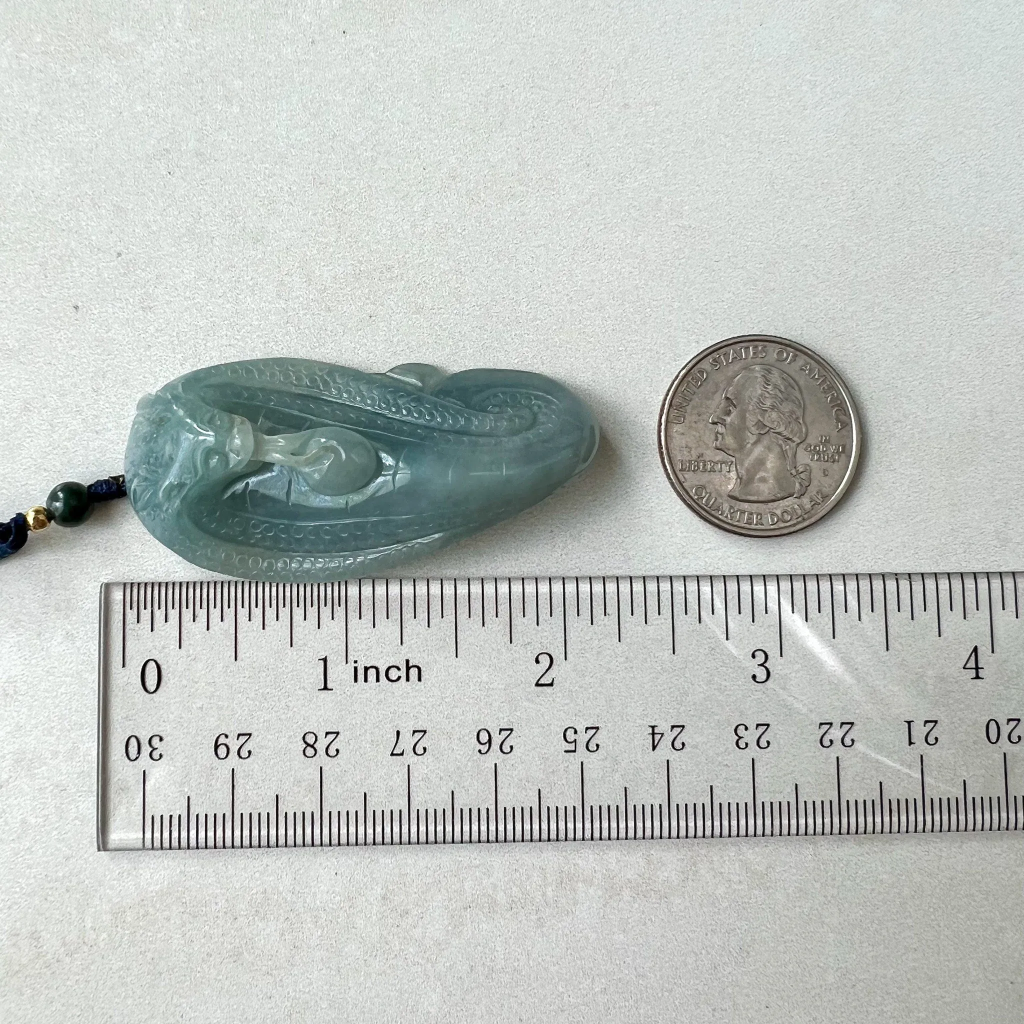 Jadeite Jade Snake Chinese Zodiac Carved Pendant Necklace, YJ-0622-0244647