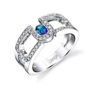 Lucky Charm - 14K White Gold Natural Alexandrite Ring