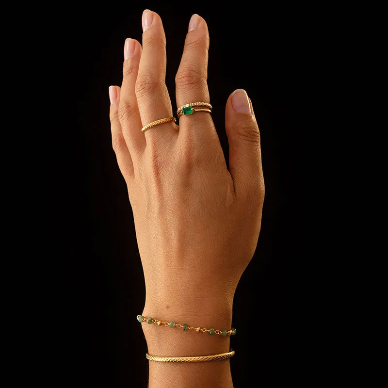 Mercy Bracelet, Emerald, Gold