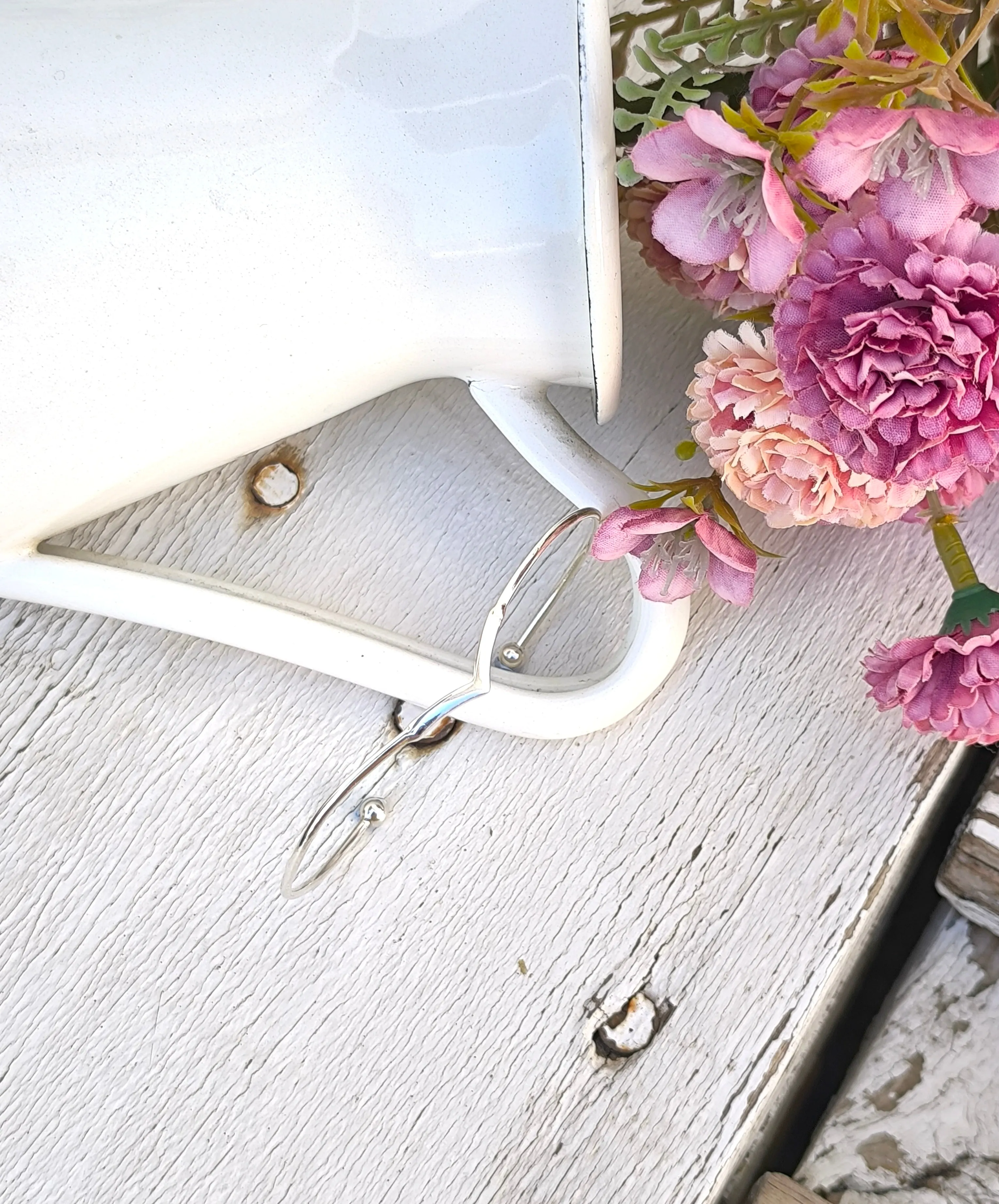 Minimal Silver Bracelet, V Shaped Thin Bangle Bracelet,"Warrior" Bracelet