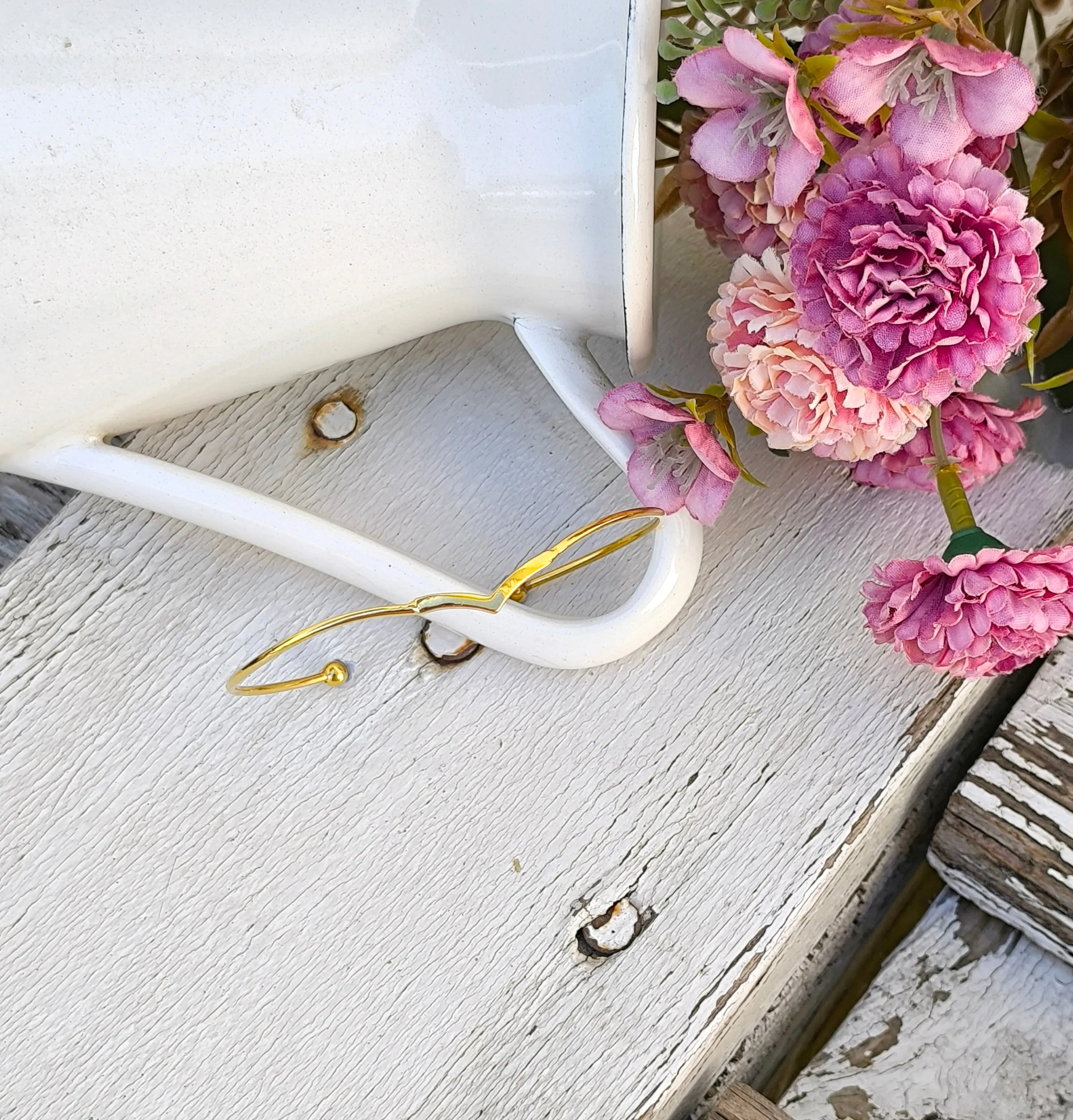 Minimal Silver Bracelet, V Shaped Thin Bangle Bracelet,"Warrior" Bracelet