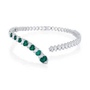 Provence 925 Silver Emerald Doublet Coil Necklace