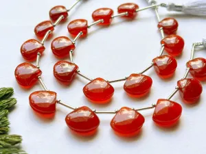 Red Onyx Fan Shape Smooth Briolette Beads