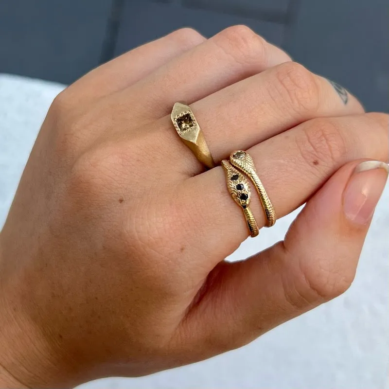 Serpent Band, Diamond, 9kt Yellow Gold