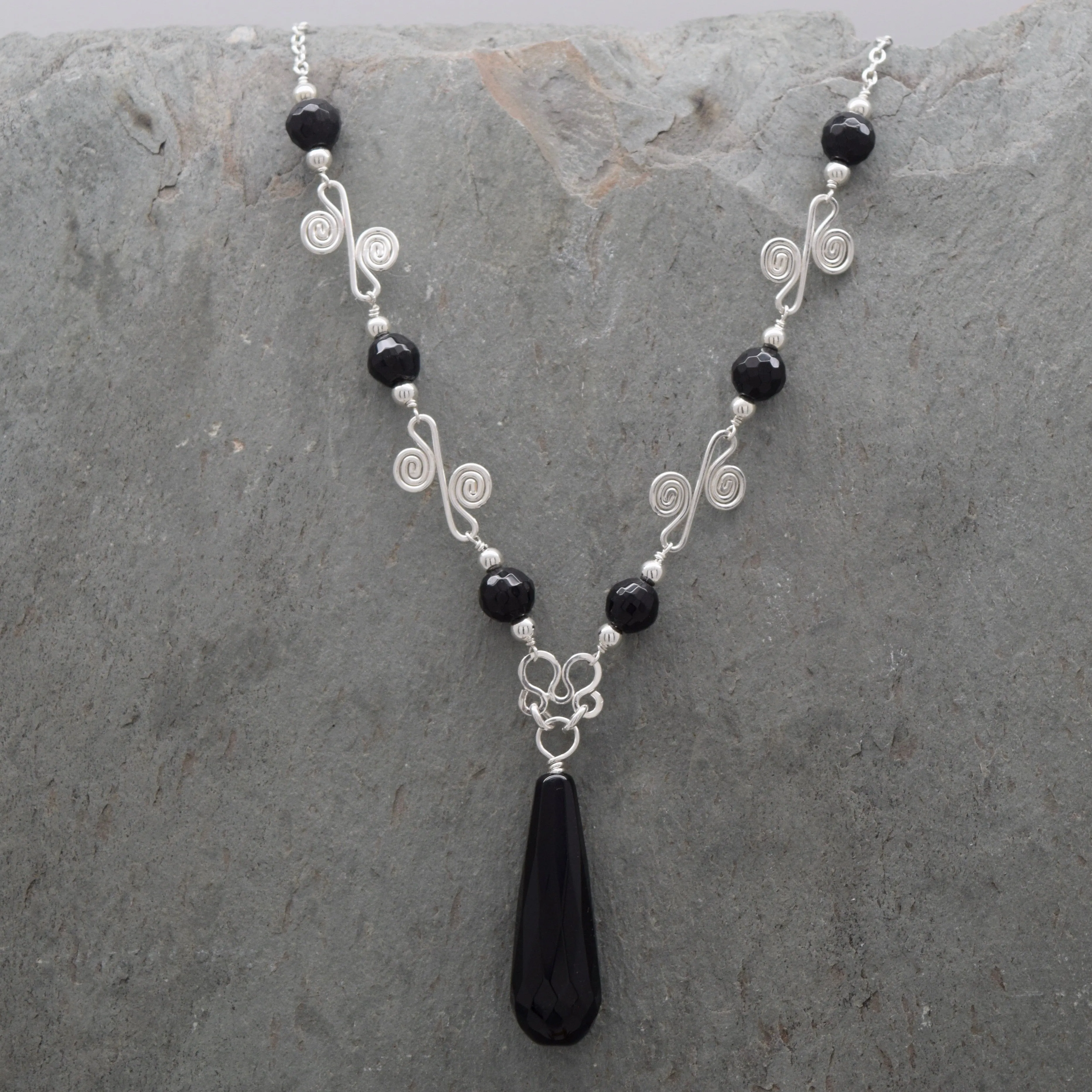 Sisa Onyx Drop Necklace
