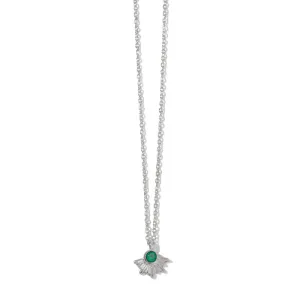 Sunray Necklace, Green Onyx, Silver