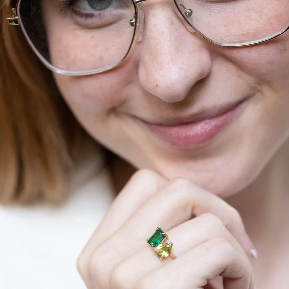 The Aurora - Custom Toi et Moi Ring