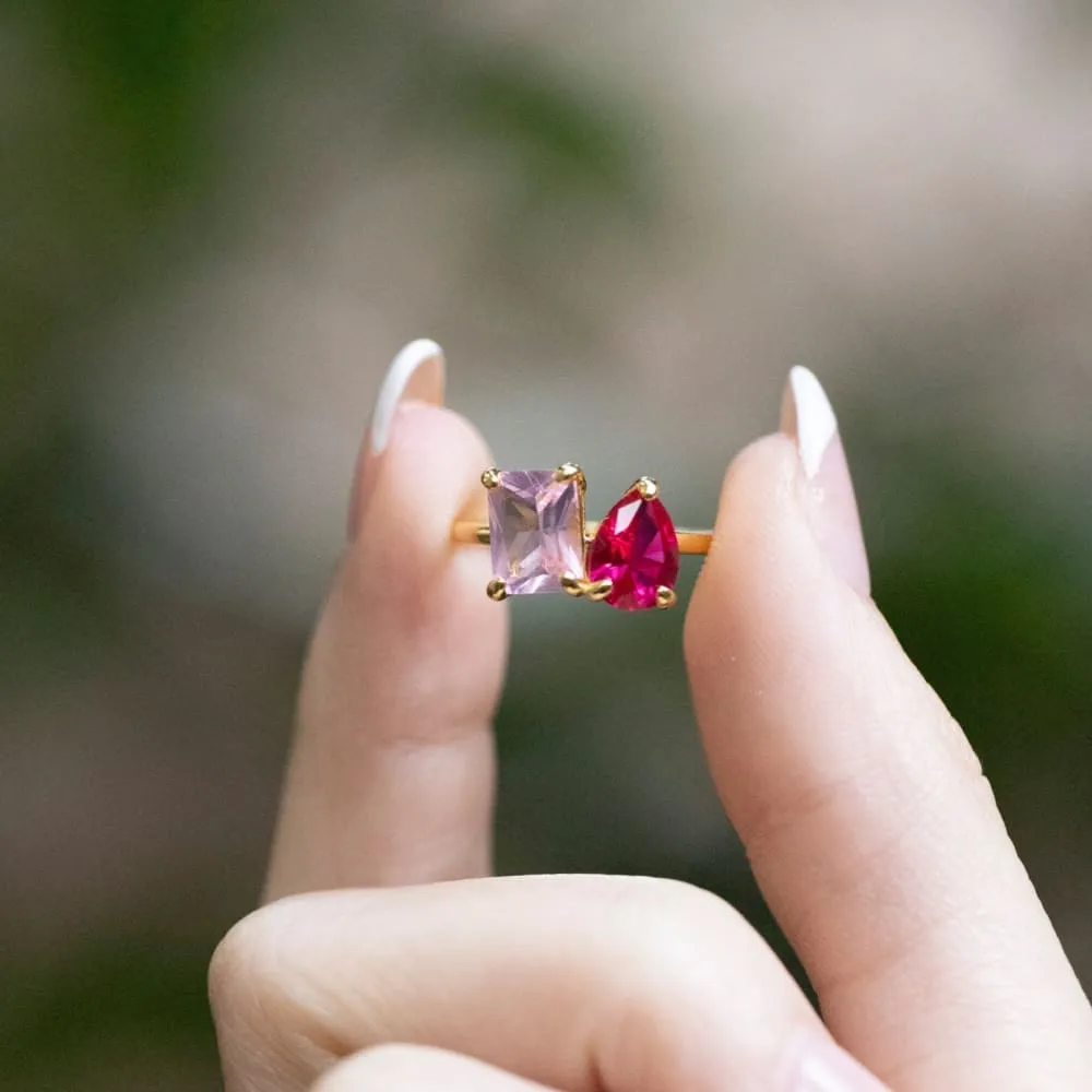 The Aurora - Custom Toi et Moi Ring