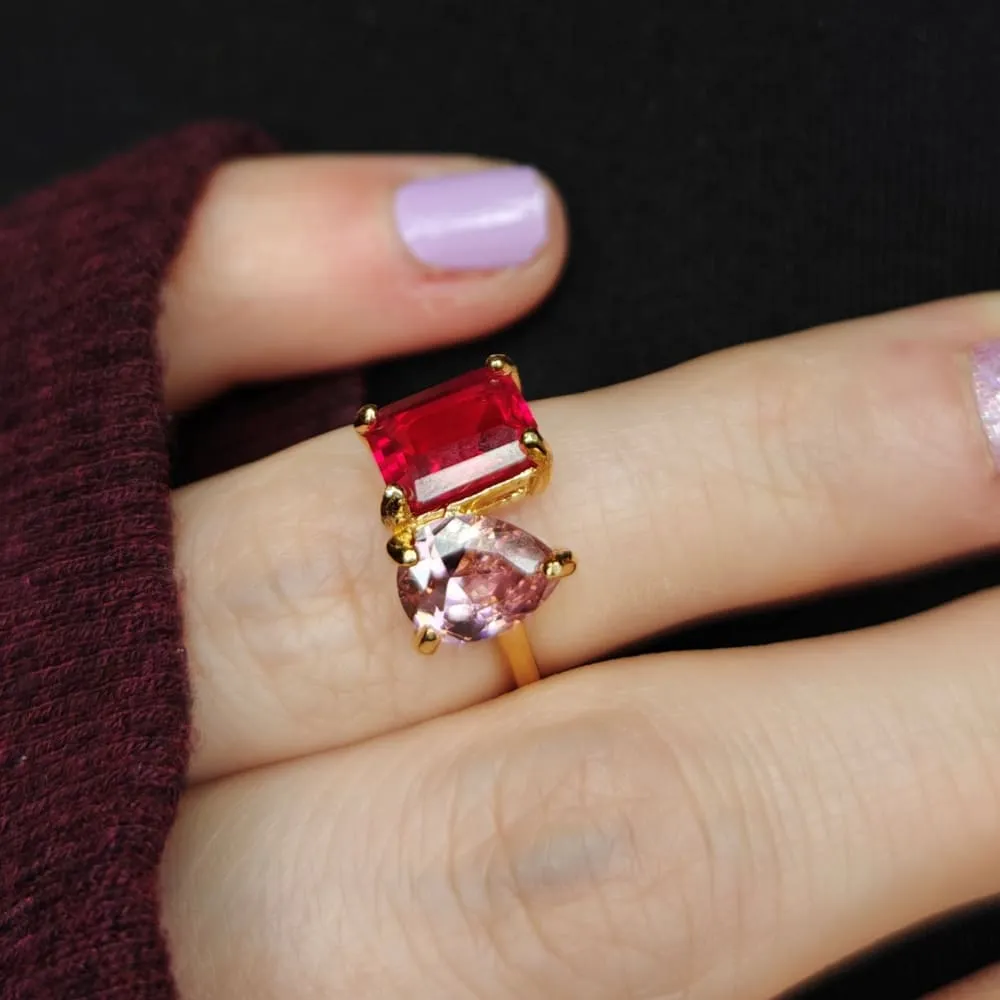 The Aurora - Custom Toi et Moi Ring