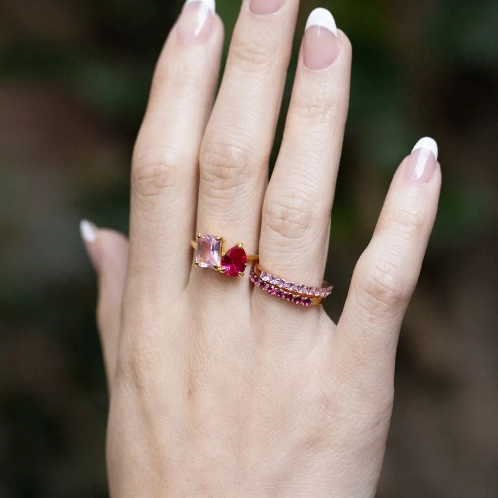 The Aurora - Custom Toi et Moi Ring