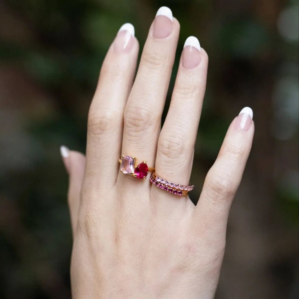 The Aurora - Custom Toi et Moi Ring