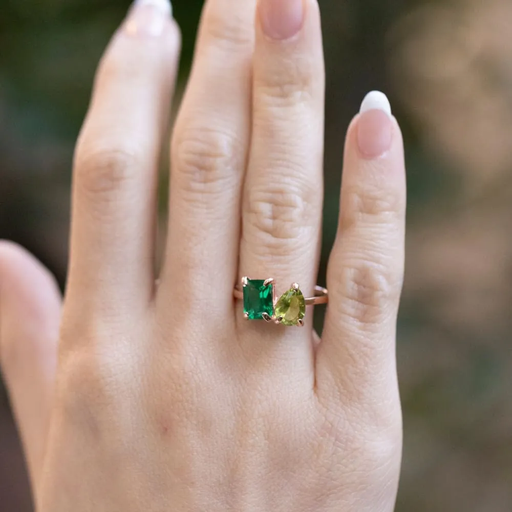 The Aurora - Custom Toi et Moi Ring