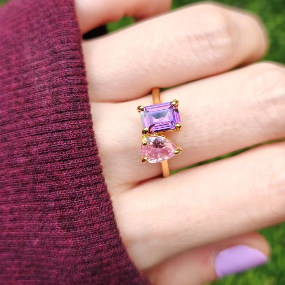 The Aurora - Custom Toi et Moi Ring