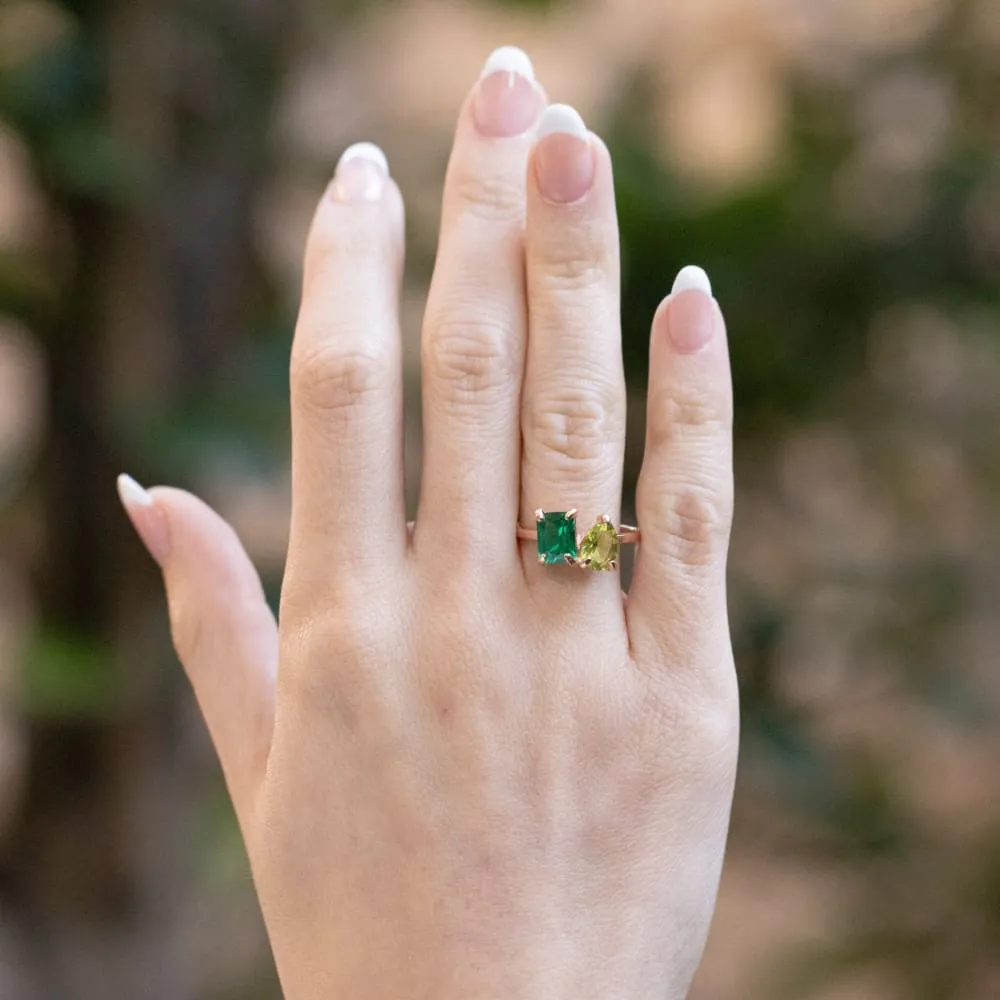 The Aurora - Custom Toi et Moi Ring