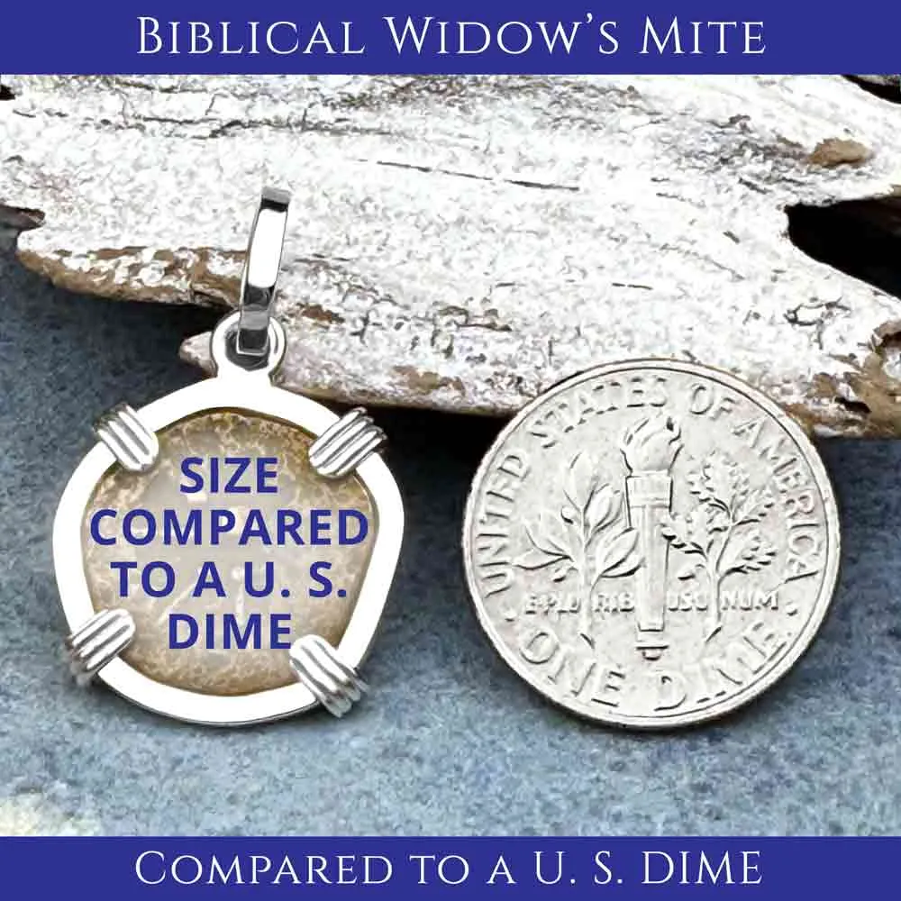 Top Grade Biblical Widow's Mite in 14K Gold Pendant | Artifact #3404