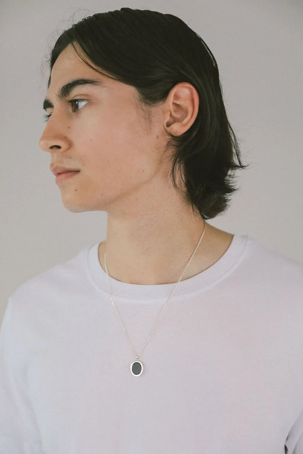 Tosh Necklace in Sterling Silver with Curb Chain