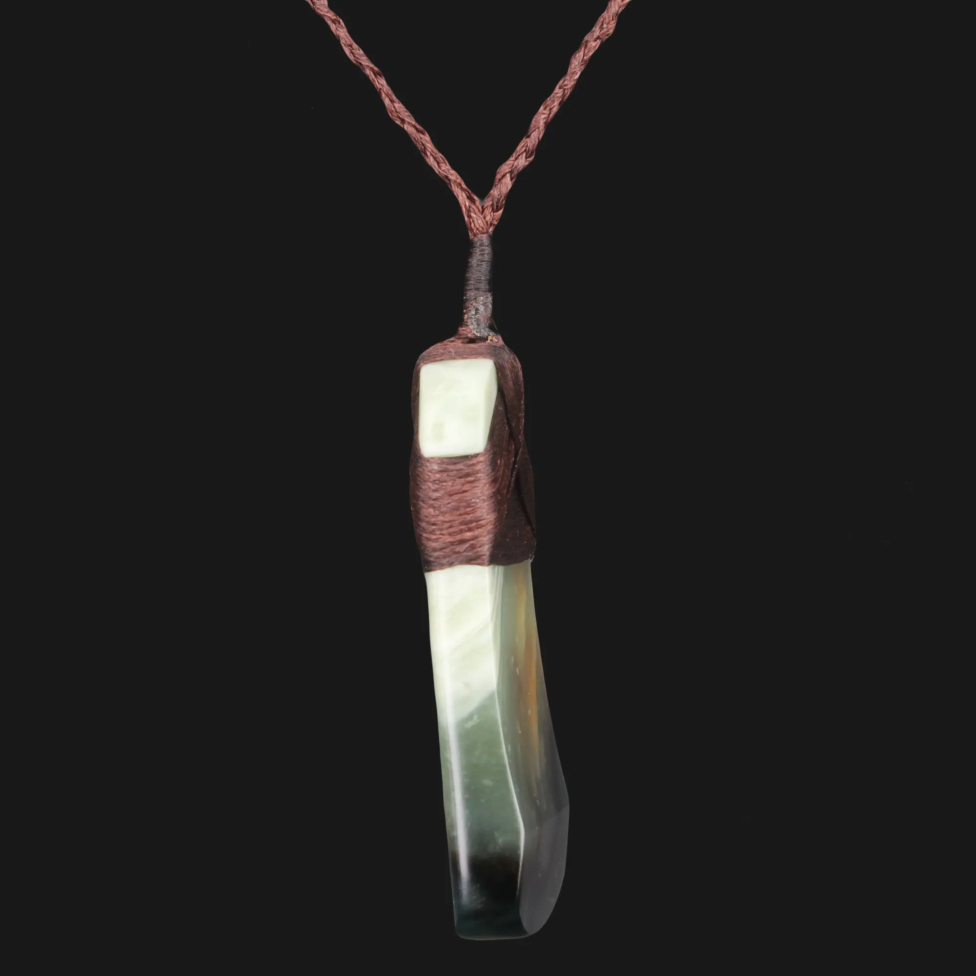 Unique Handcrafted New Zealand Maori Toki Pendant Necklace, Carved from Flower Jade - A Timeless Treasure for Remarkable Impressions