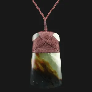 Unique Handcrafted New Zealand Maori Toki Pendant Necklace, Carved from Flower Jade - A Timeless Treasure for Remarkable Impressions