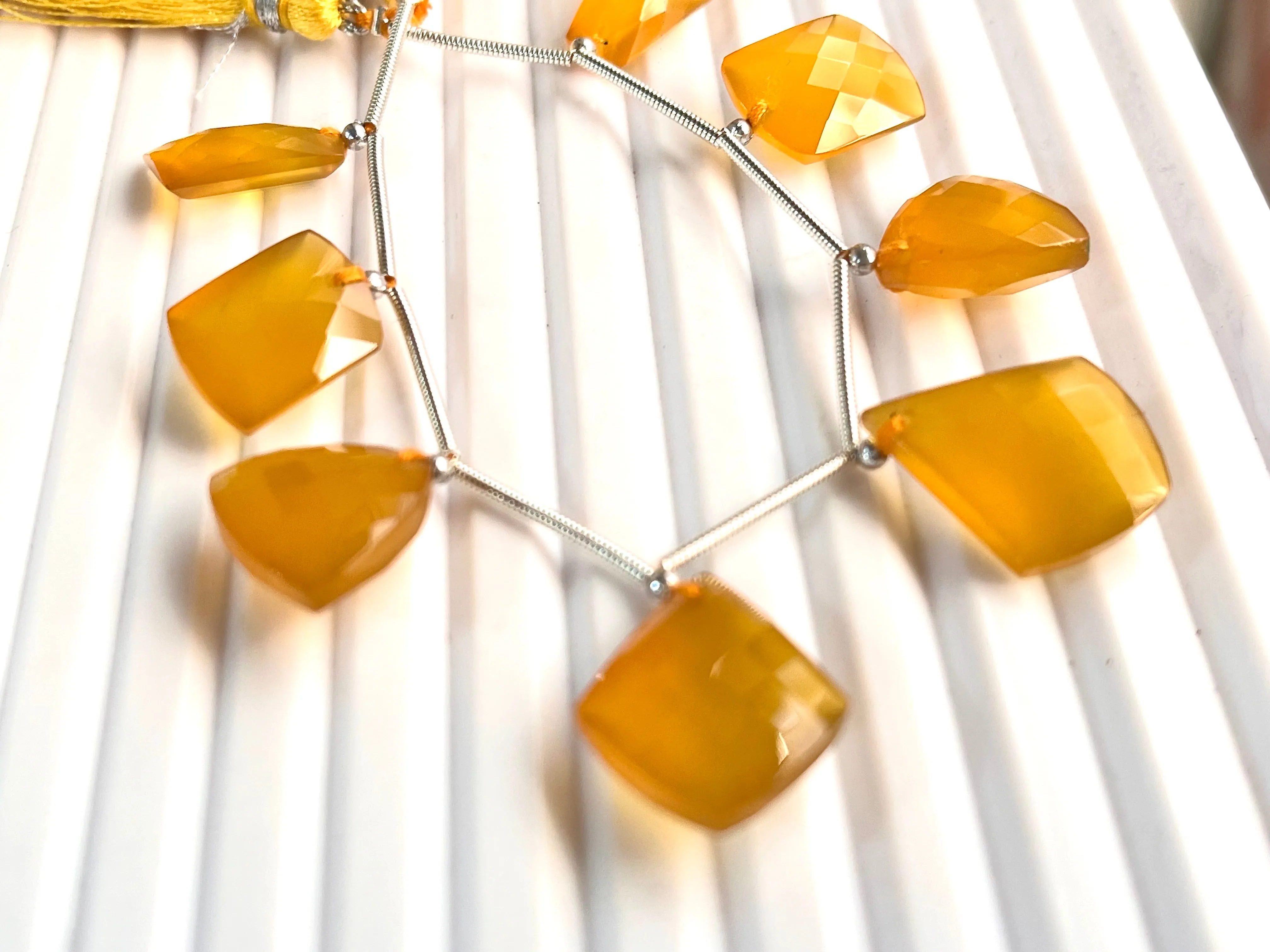 Yellow Onyx Faceted Mix Shape Cut stone Beads